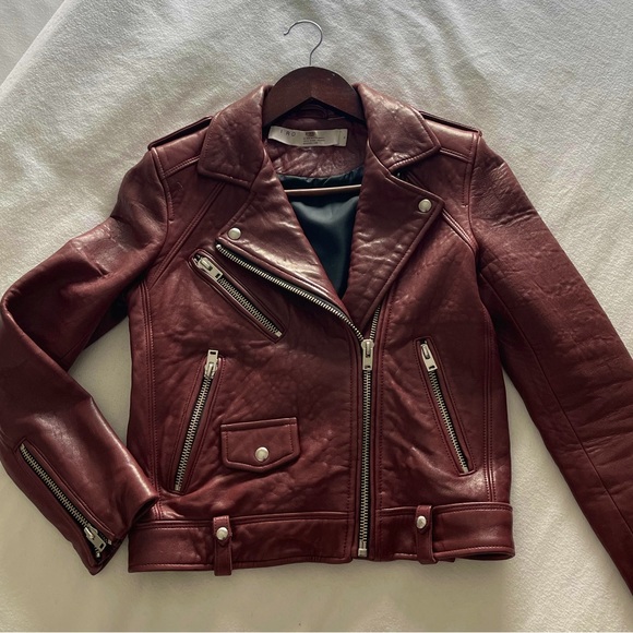 IRO Ashville lamb leather jacket XS - Picture 2 of 3